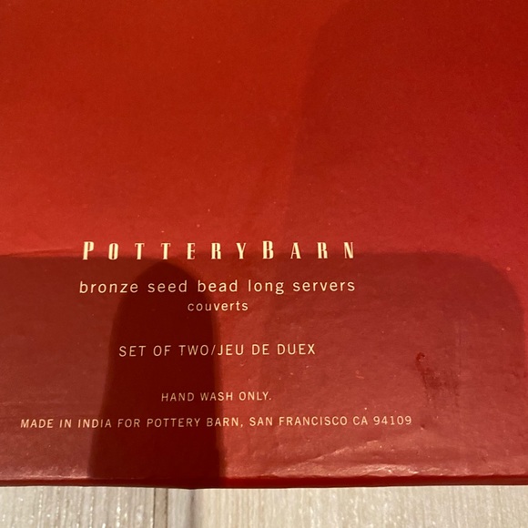 Pottery Barn Bronze Bead Long Servers - Picture 6 of 7